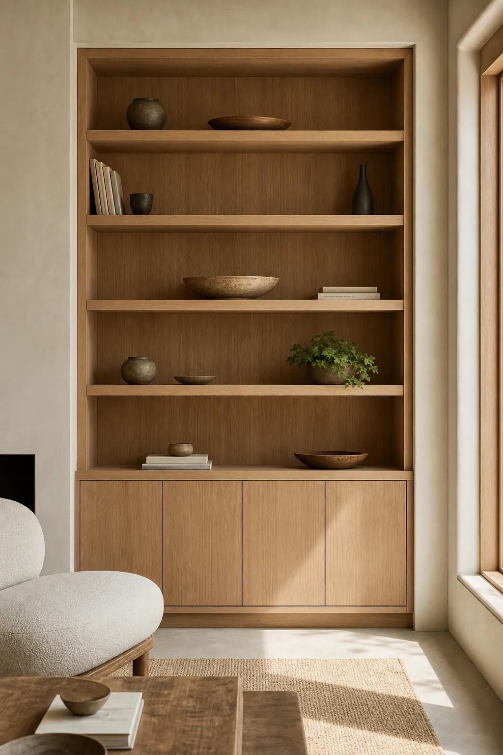 Placeholder for built-in shelving photograph.